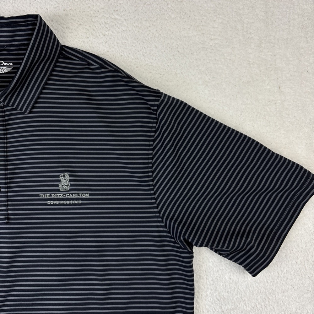 RITZ CARLTON Dove Mountain Performance Polo Shirt Mens Large Black Straight Down - Picture 9 of 15